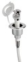 Push-button shower white finish PVC hose 2.5 m Flat mounting - Artnr: 15.242.00 15
